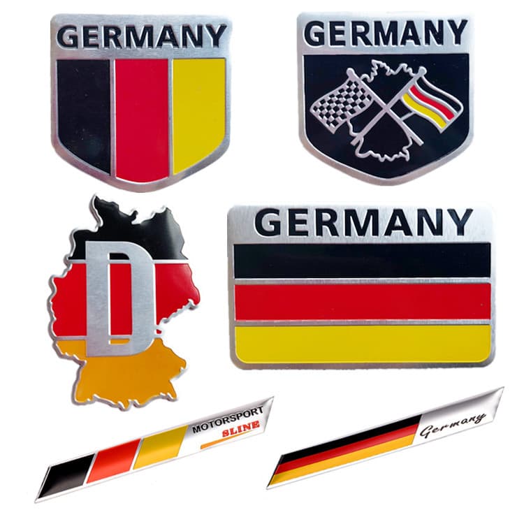German flag modified car label, nameplate, German flag car label, German flag decorative car sticker, body sticker