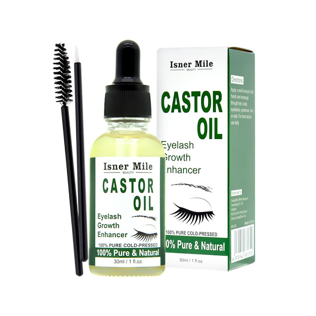 Cross-border natural castor oil for thicker and longer lashes.