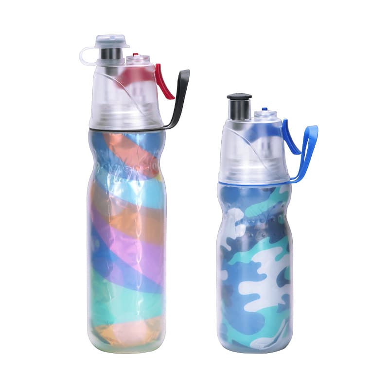 Multi-functional Spray Water Bottle Outdoor Sports Flask Summer Gift Plastic Cup Student Portable Straw Cup