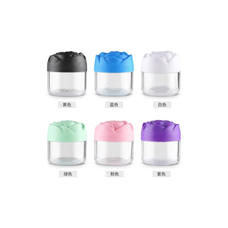20g Rose Lid Right Angle Cream Jar, Flower Lid Cream Jar, Face Cream Eyeshadow Cream Box, Cosmetic Refillable Bottle