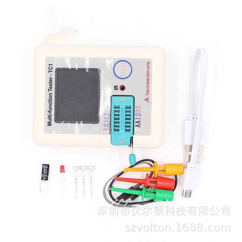 Lcr-tc Multi-functional Transistor Tester Lcr-tc1 Full-color Screen Graphic Display Finished Product Test Hook