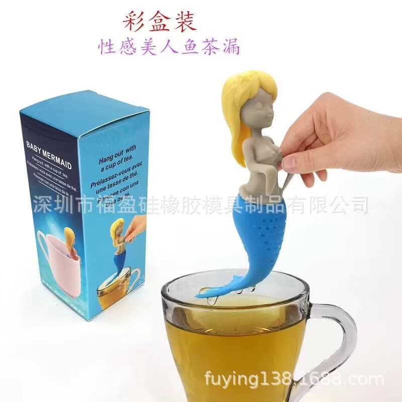 New Mermaid Tea Infuser Mermaid Tea Strainer Creative Silicone Gift Tea Set