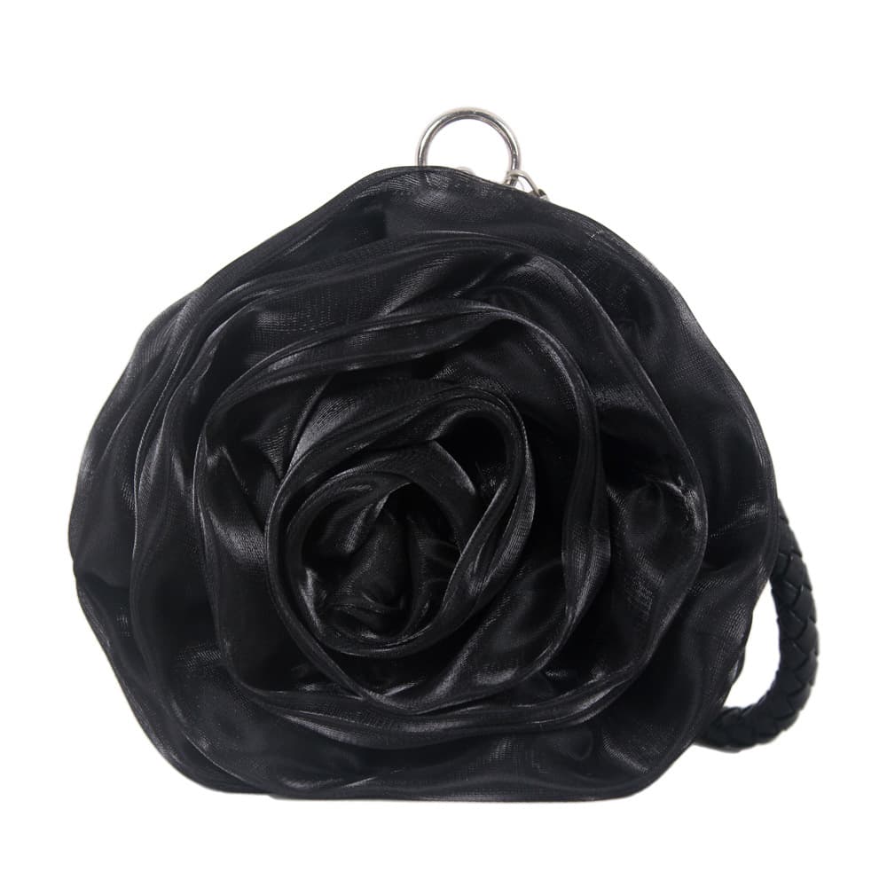 Satin Floral Evening Bag, Formal Dress Clutch, Bridal Wedding Purse, Lipstick Coin Handbag, Small Girl's Bag
