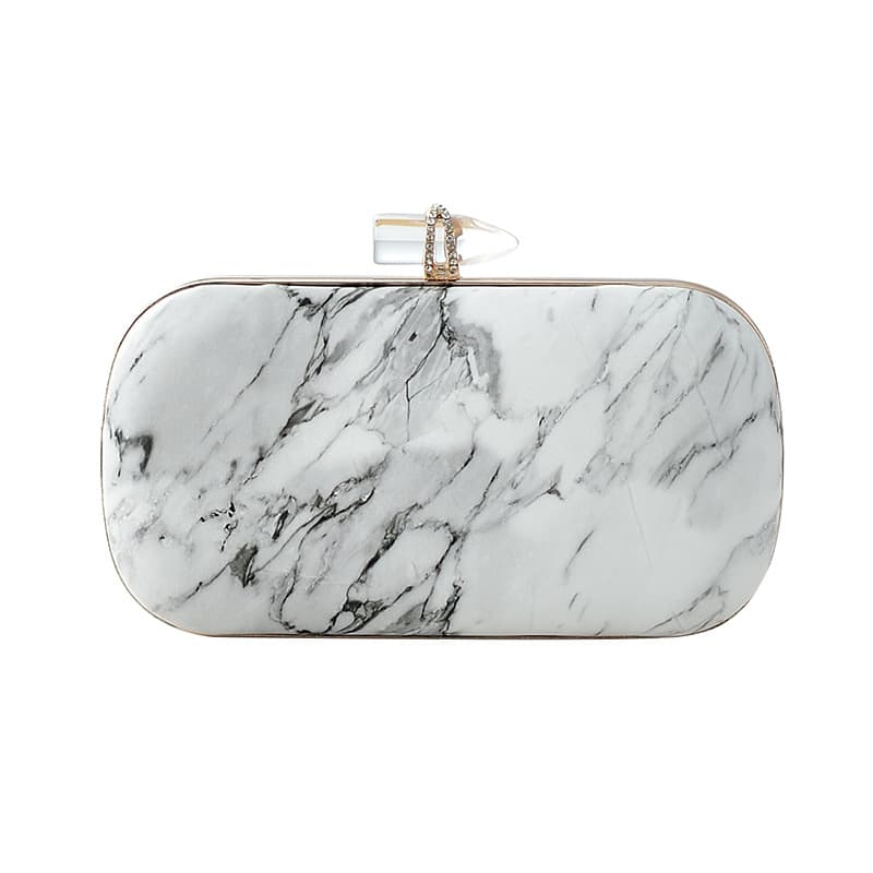 New Marble Pattern Clutch Bag Evening Bag Dress Bag Cheongsam Bag Crossbody Bag