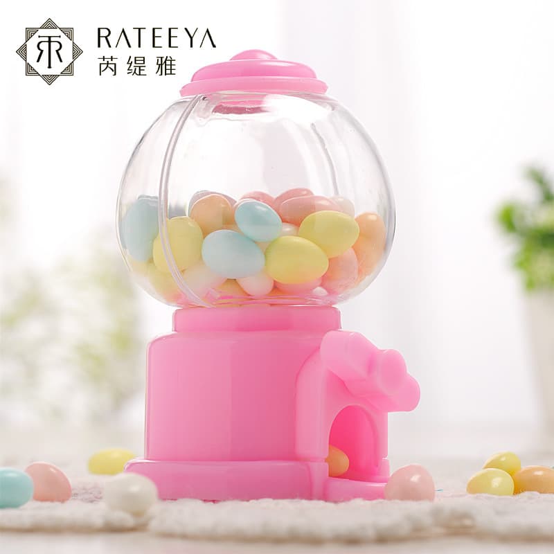Creative Wedding Candy Machine Plastic Candy Dispenser Toy Rotating Box Stationery Gifts Packaging