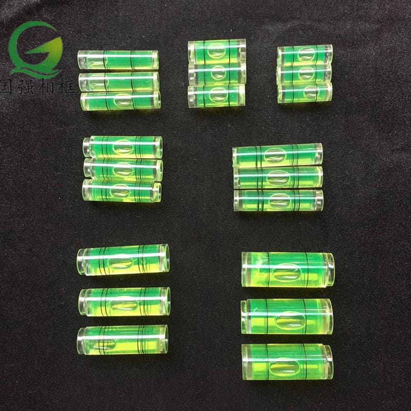 1000 pcs free shipping green bubble cylindrical spirit levels, frame measuring levels, 9.5*40 spirit levels