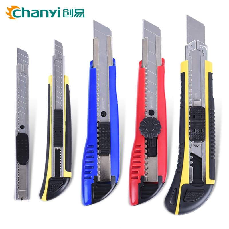 Chuangyi Office Supplies Small Stainless Steel Utility Knife Wallpaper Cutter Large Parcel Opening Blade Wholesale
