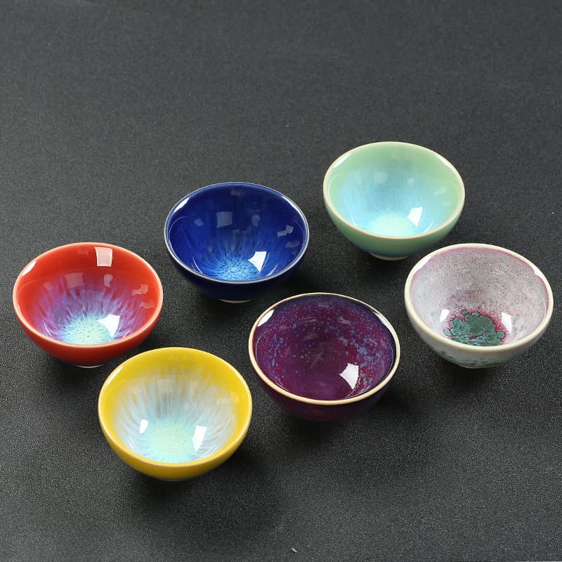 Tianmu Jianzhan Bamboo Hat Cup Personal Tea Bowl Small Tea Cup Kung Fu Tea Tasting Cup Ceramic Personal Gift Single Cup Wholesale