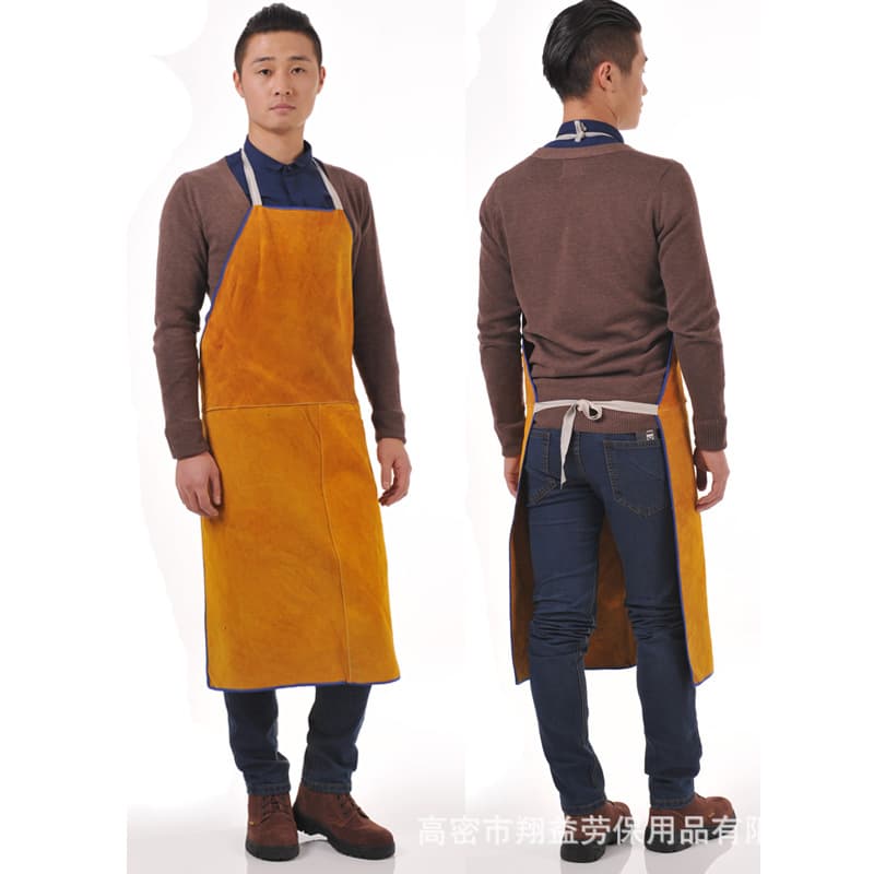 Cowhide welding apron high-temperature resistant anti-spark spatter welder welding apron labor protection welding suit