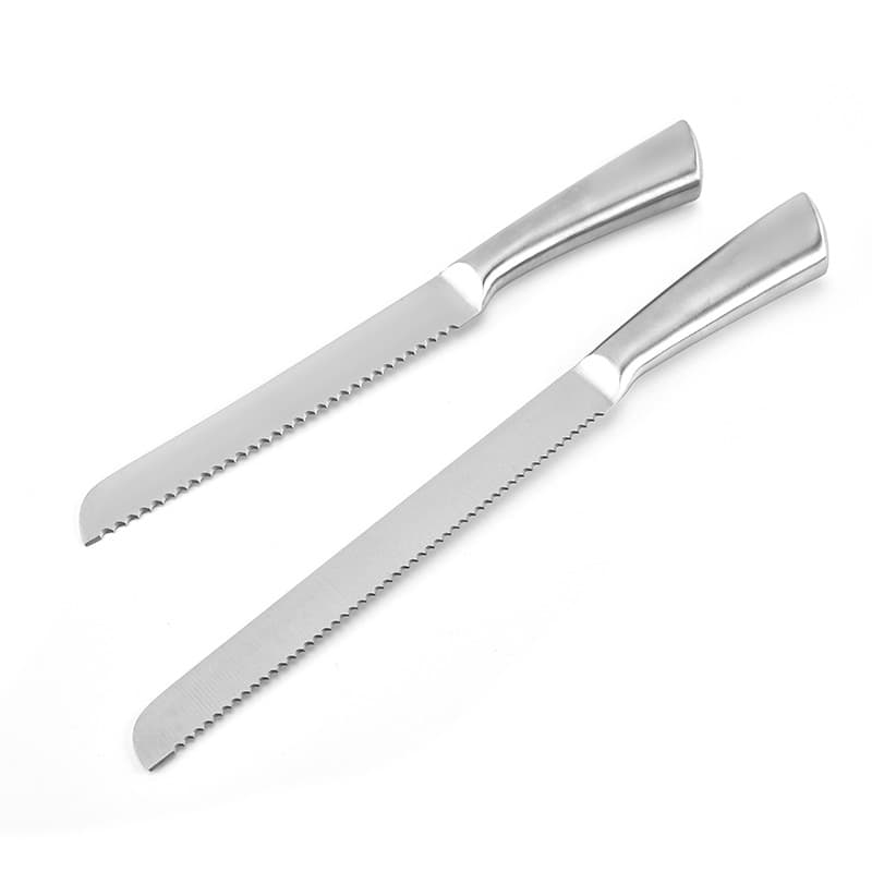 Wholesale Hollow Handle Bread Knife Stainless Steel Serrated Bread Knife Cake Cutter Kitchen Baking Tool