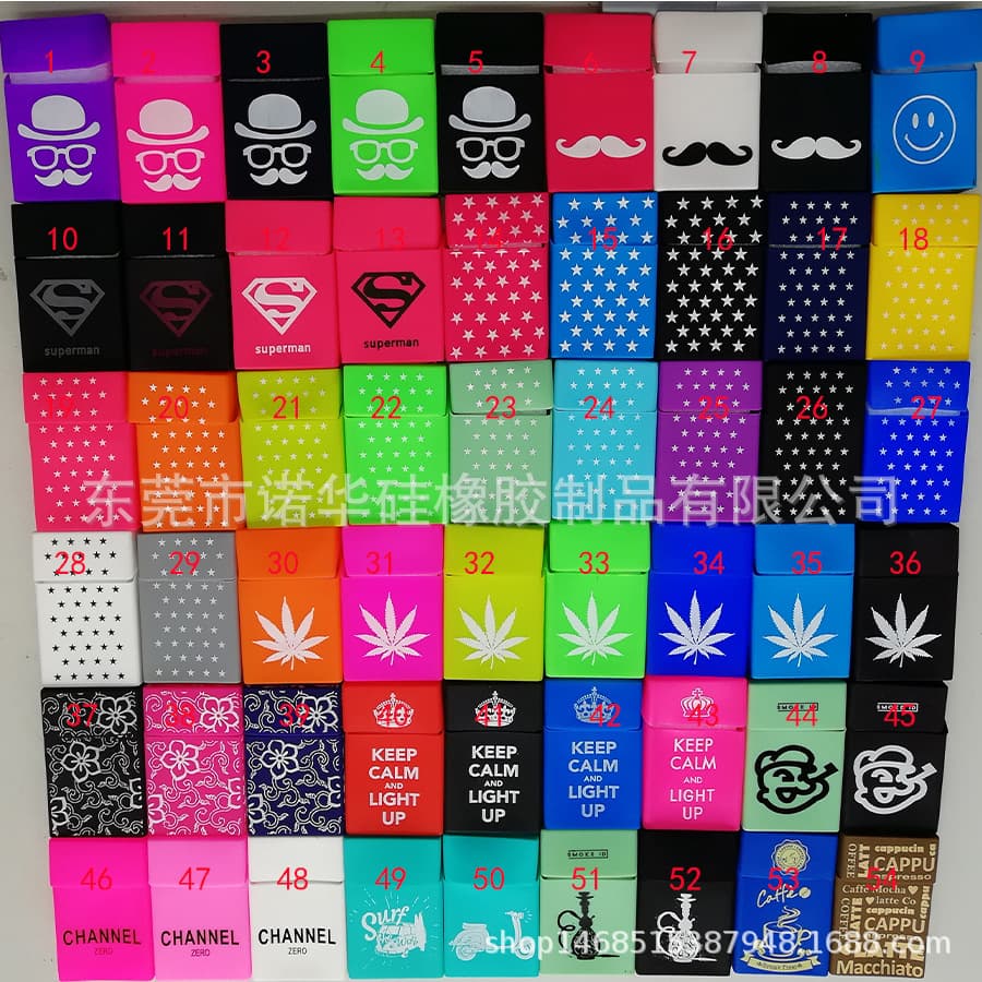 Random Shipment Direct Sales Silicone Cigarette Case for Women and Men, Extended Size, 7 Dimensions Silicone Cigarette Case Set