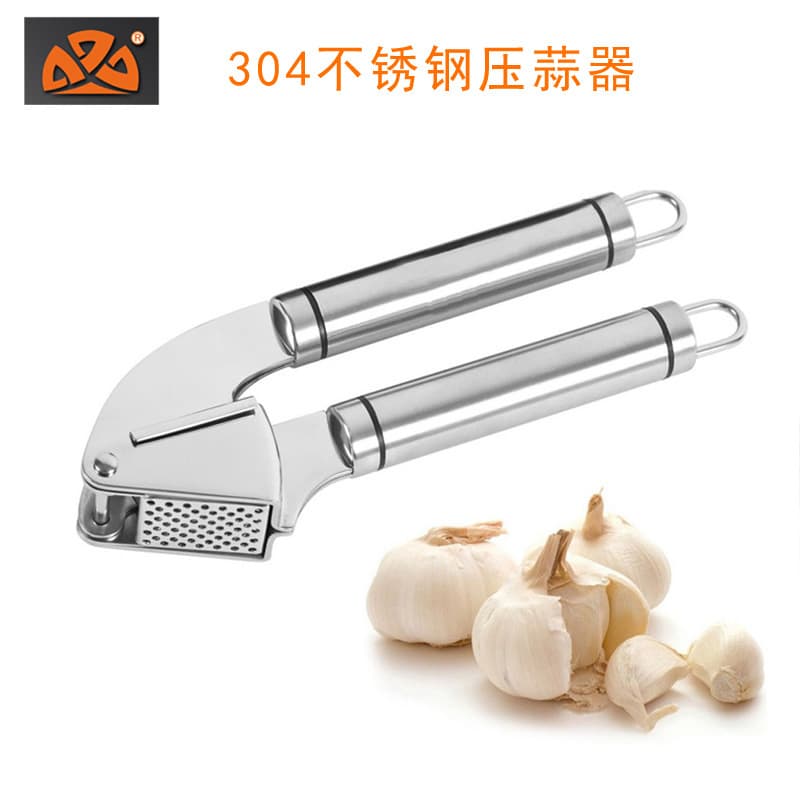 Kitchen Gadget 304 Stainless Steel Garlic Press Stainless Steel Garlic Mincer Tool Quick Garlic Press Creative