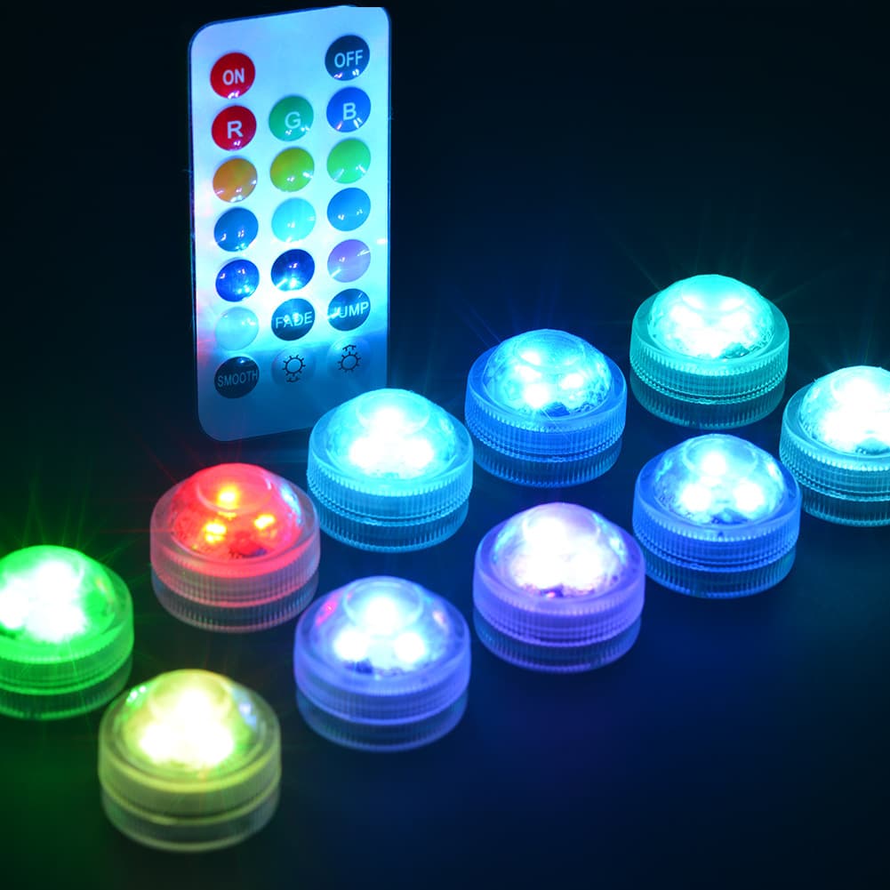 3CM Waterproof LED Candle Lamp with Remote Control, Mini Remote Control LED Battery Lamp, Decorative Vase Lamp, Factory Price