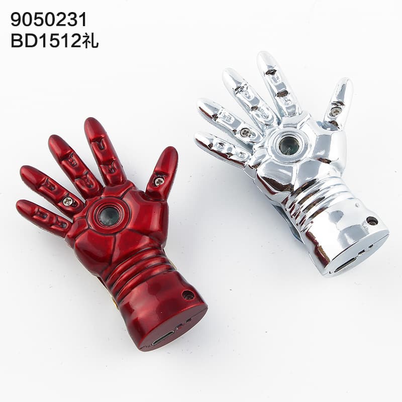 Iron Man Hand 1512 Creative USB Rechargeable Lighter Toy Energy Hand Lighter Factory Rechargeable
