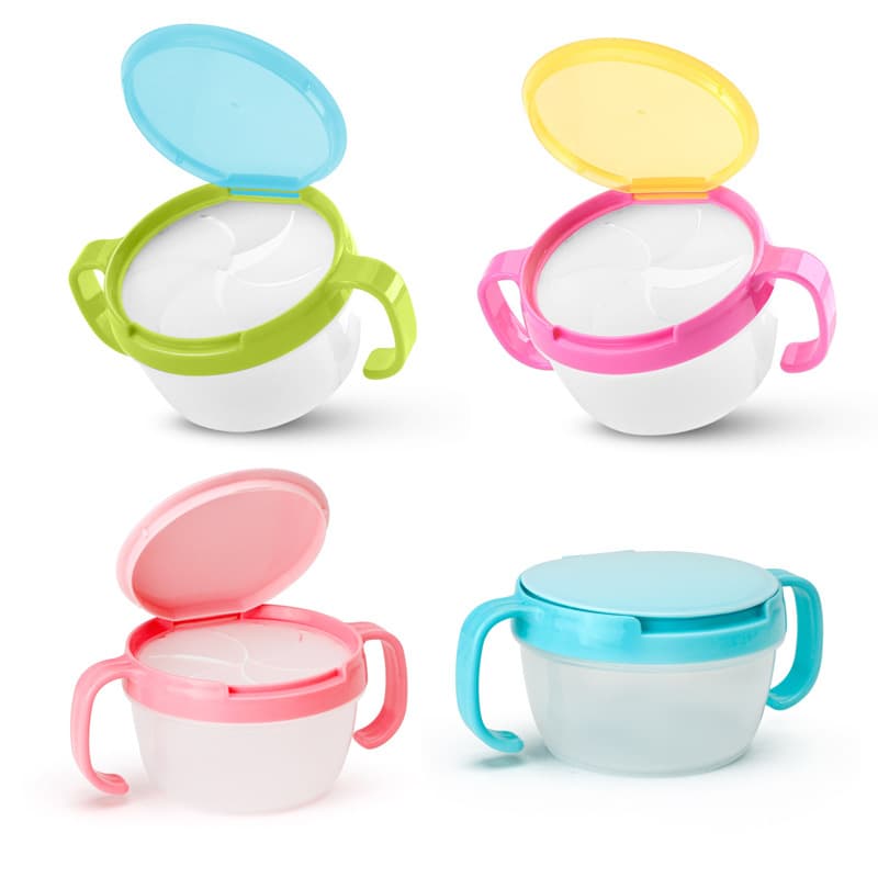 Japanese Baby Products Anti-Spill Dual-Handle Snack Cup Toddler Biscuit Bowl