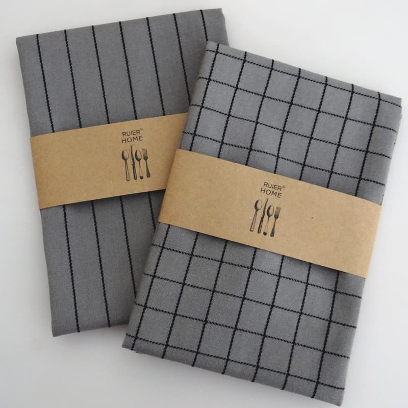 Modern Simple Kitchen Tablecloth Cotton Square Tea Towel Dining Mat Food Background Cloth Home Kitchen Tableware