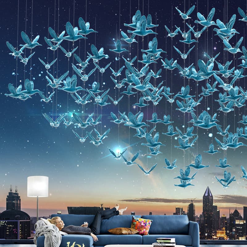 Direct from Manufacturer: Electroplated ABS Bird Pendant, Mall Ceiling Decoration Craft, Acrylic Hanging Bird