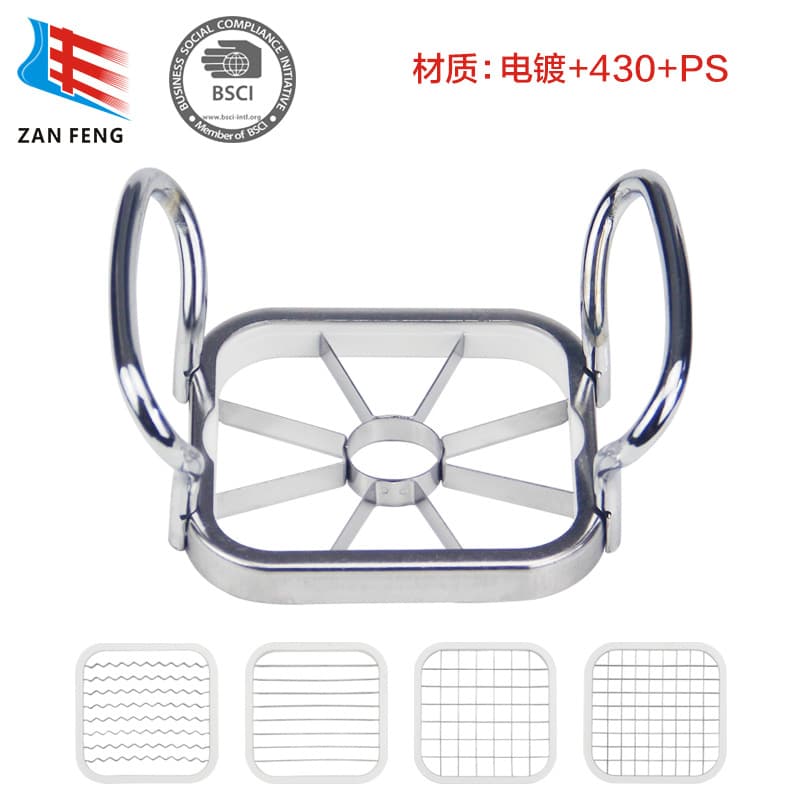 5-in-1 Multifunctional Fruit Cutter Stainless Steel Apple Slicer Multi-purpose French Fry Potato Cutter