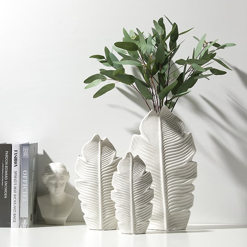 Jingdezhen Ceramic Vase Nordic Style Desktop Flower Arranger Creative Home Decor Ornament Model Room Design Craftwork