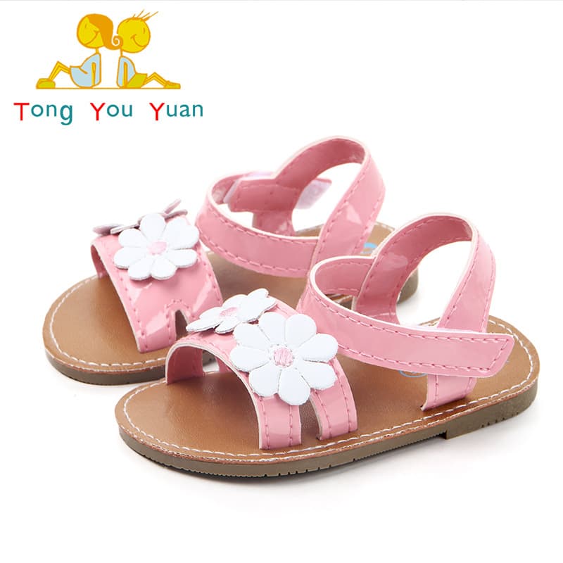 Summer Style 0-1 Year Old Baby Girl Shoes Hard Rubber Low Non-Slip Sandals Infant Walking Shoes Wholesale 0993 New Children's Shoes