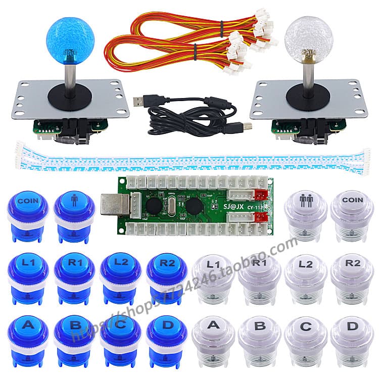 DIY Arcade Joystick Accessories Kit USB Arcade Joystick Chip Circuit Board Dual Arcade Joystick Chip
