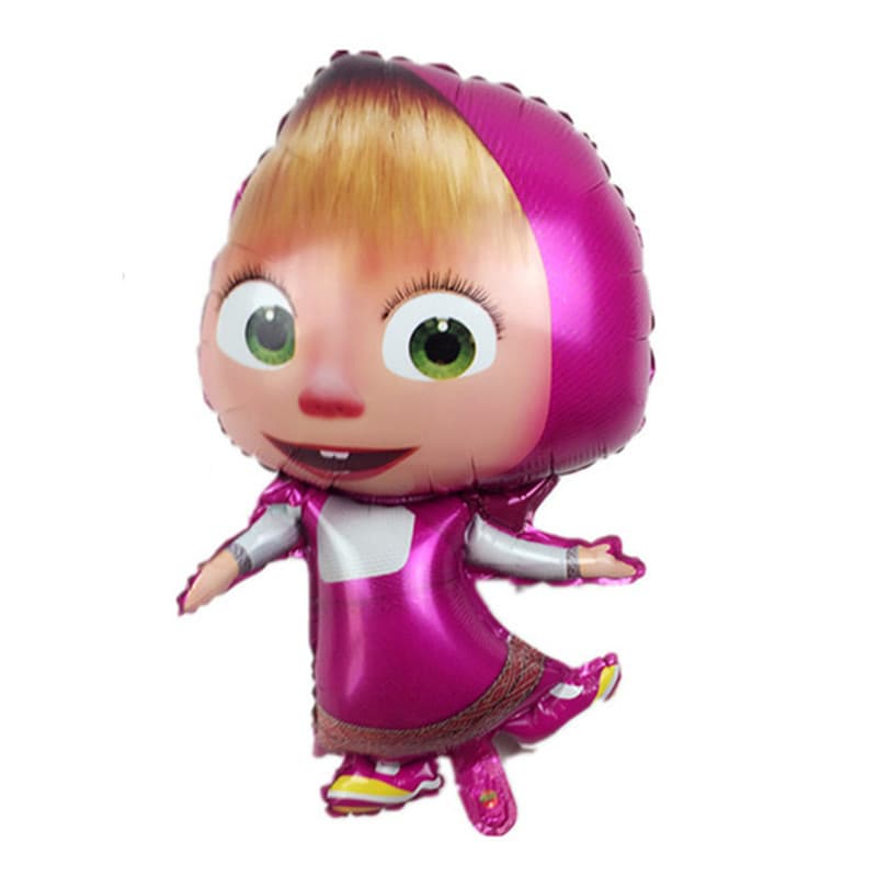 New Cartoon Girl Masha Bear Aluminum Film Balloon Children's Atmosphere Decoration Holiday Party Decoration Balloon