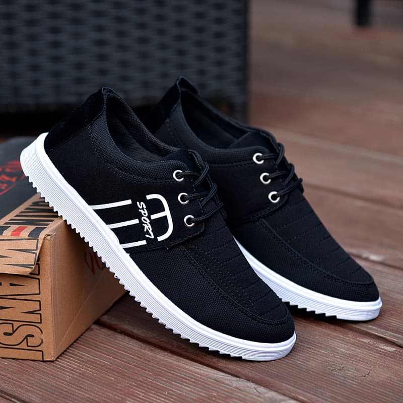 Summer Breathable Men's Casual Anti-Slip Canvas Shoes, Men's Running Sports Shoes, Korean Style Versatile Trendy Shoes