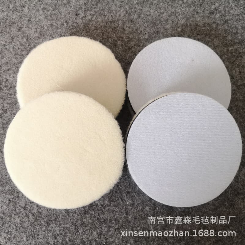 Flocking wool wheel self-adhesive wool pad back velvet polishing disc Velcro glass stone mirror felt polishing sheet