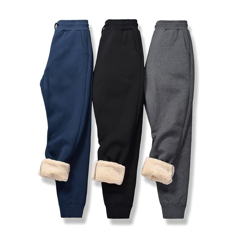 Cashmere Pants Men's Slim Fit Warm Small Foot Pants Plus Velvet Thickened Sports Pants Men's Cashmere Casual Pants