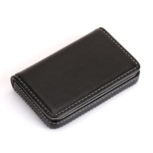 PU Business Card Holder Metal Leather Magnetic Card Case Business Card Holder Fashion Business Card Case Wholesale LOGO PU Card Holder