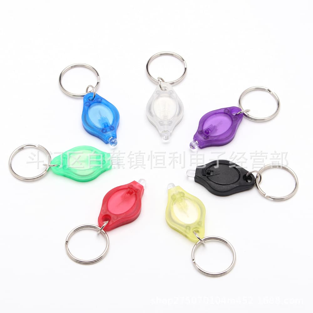 Gift LED Keychain Screwless Version Plastic Keychain Light Promotional Toy Accessory Star Buckle