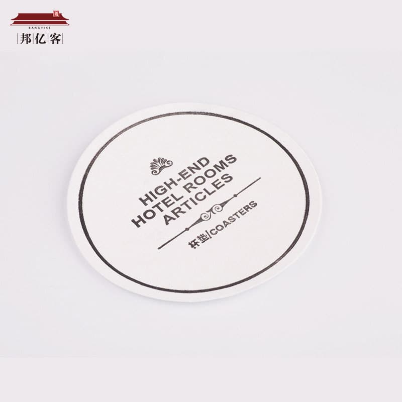 Customizable Logo Hotel Disposable Absorbent Coaster, BANGYIKE/Bang Yike Coaster