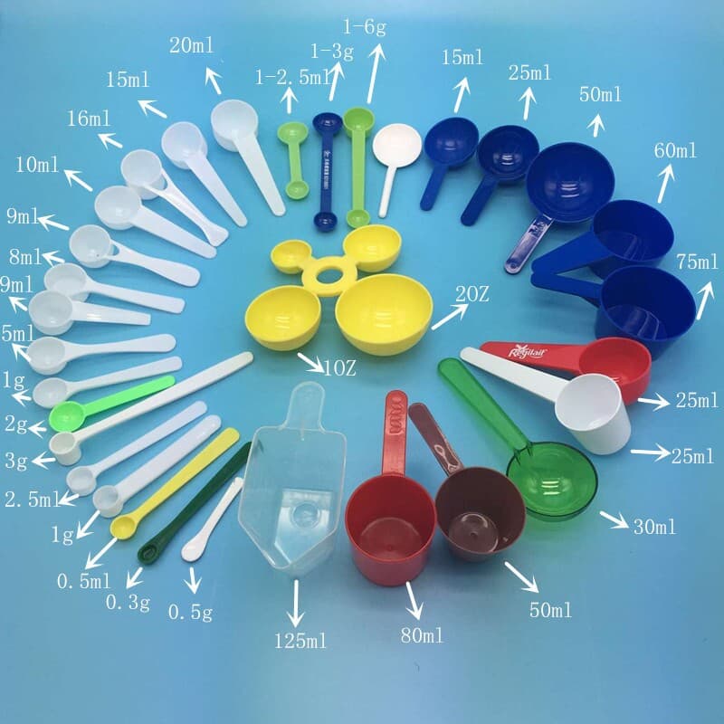 Factory plastic measuring spoons in various specifications and models for powder, milk powder, coffee, and more.