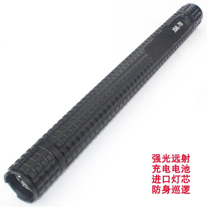 High-Power Aluminum Alloy Rechargeable Long-Range Flashlight, Self-Defense Stick, Car-Mounted, Outdoor Patrol Lighting