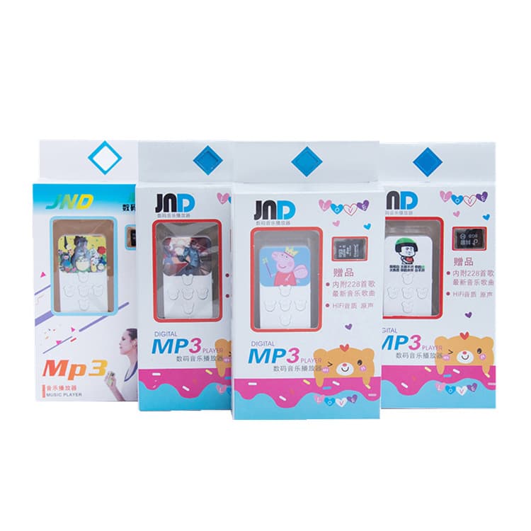 Hot selling student mini clip sports card MP3 wholesale cartoon song MP3usb with memory card