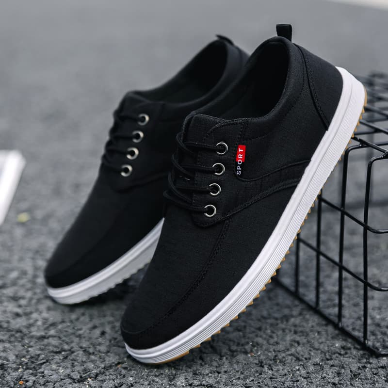 2024 Summer Men's Cloth Shoes, Old Beijing Style Breathable Casual Shoes, Comfortable Work Kitchen Shoes, Korean-style Slip-ons