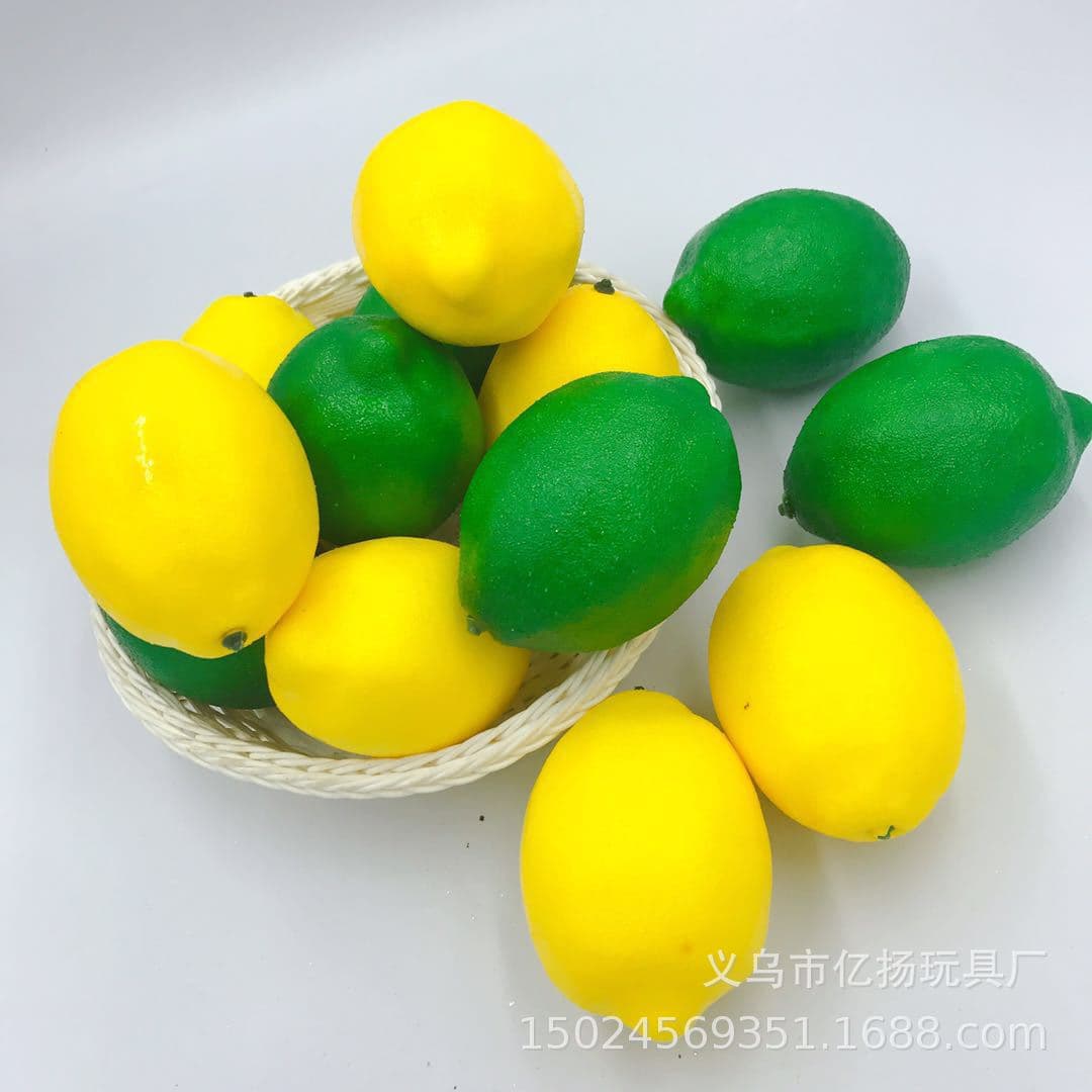 Realistic Foam Lemon Fruit Model For Photography Cabinet Window Display Props Hotel Restaurant Decoration