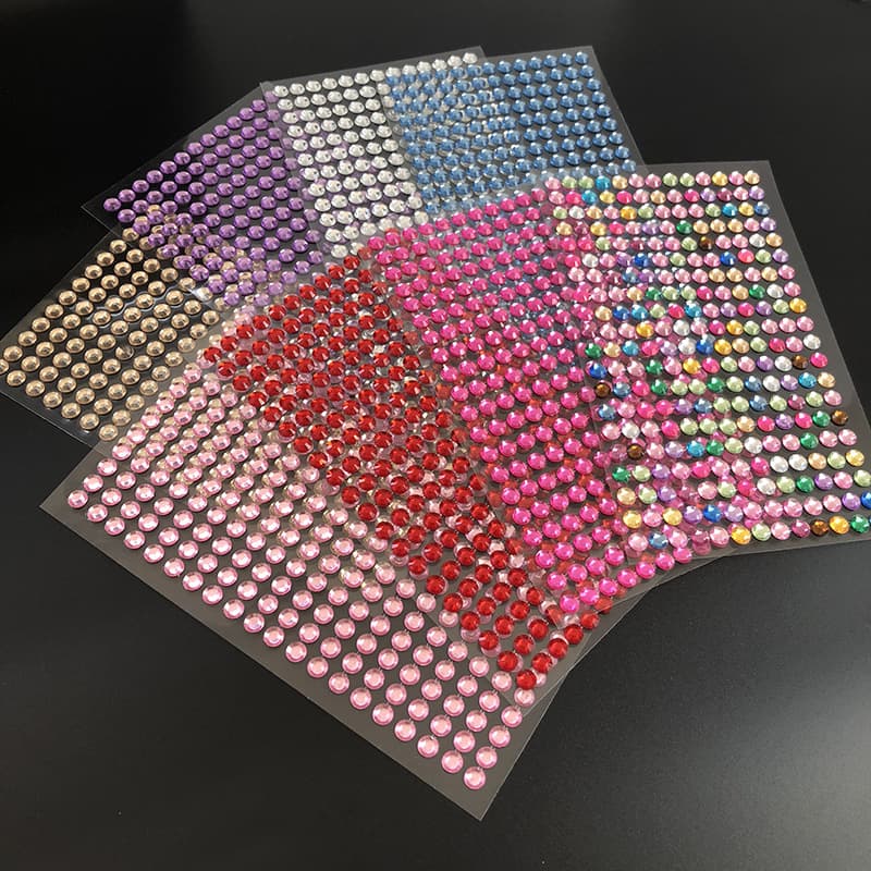 Crystal Stickers Children's Acrylic Diy Car Phone Album Decoration Water Drill Stickers Office Cultural Paper Crafts