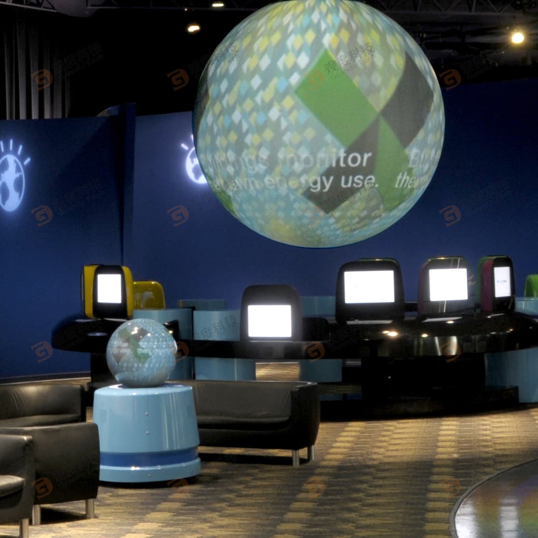 Rear Projection Dome Multimedia Digital Planet Large Exhibition Halls, Science Museums, Schools, and Youth Palaces