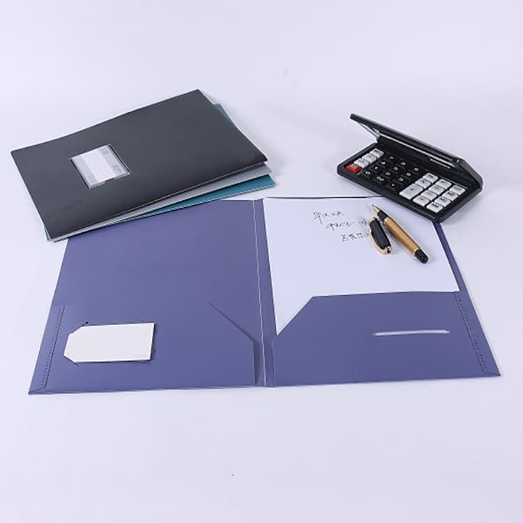 A4 folder information folder color card pocket paper folder manufacturer direct supply kraft paper office file folder