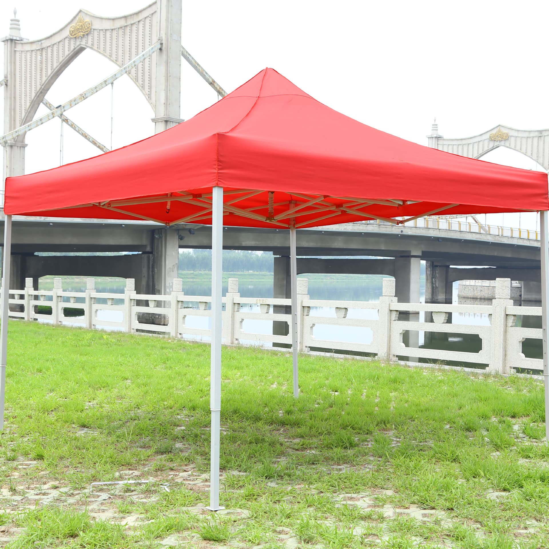 Premium Outdoor Advertising Tent Custom 4cm Steel Frame 3x3m Folding Sunshade Four-Corner Rainproof Exhibition Tent