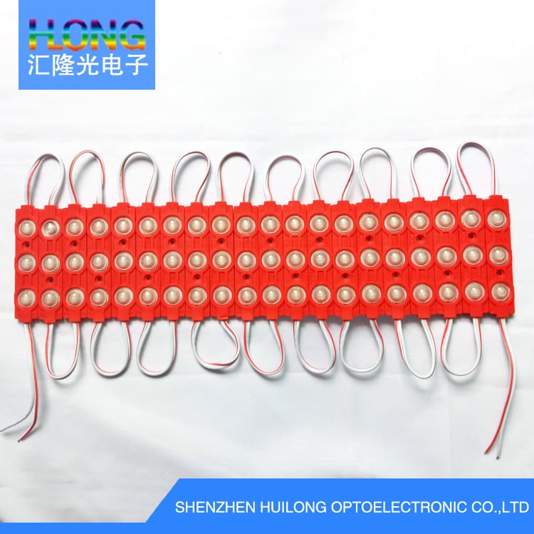 Factory Direct Sales 2835 Injection Molding Led Module 3 Lights 1.2W 12V Advertising Light Box Luminous Character Light Source Module