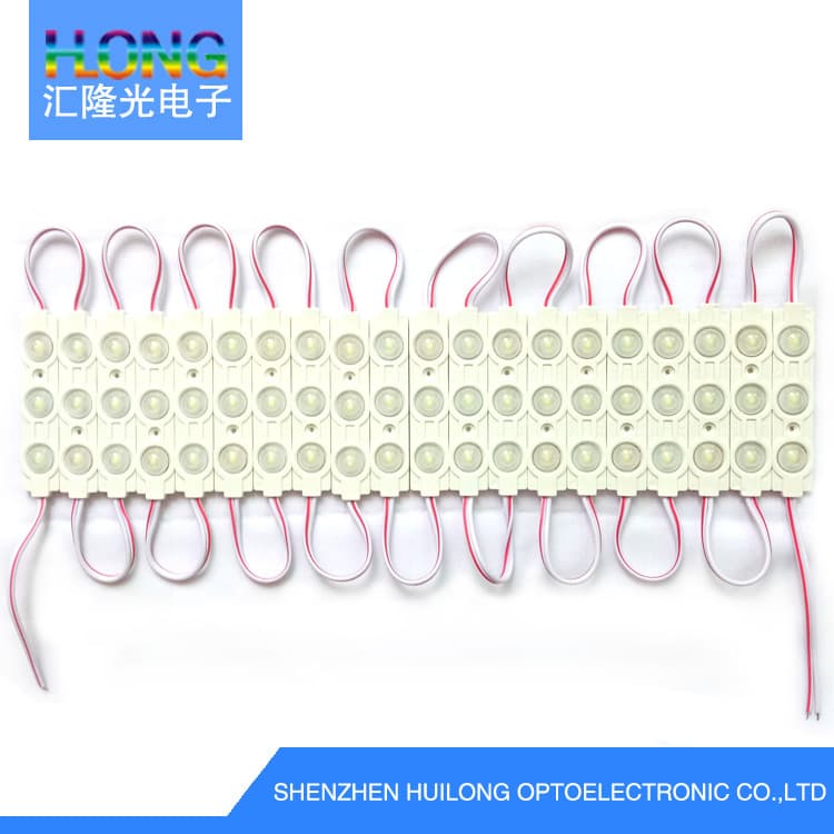 LED Light Module 2835 Injection Waterproof Module 3-Lamp Injection Module for Advertising Signs 12V Light Box Light Source