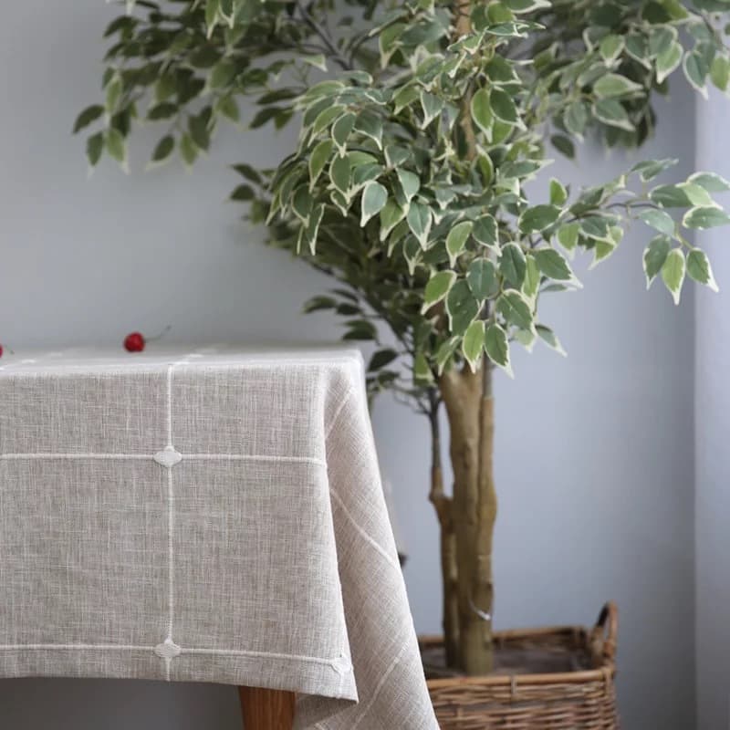Factory Direct Japanese Literary Style Linen Blend Tablecloth Table Runner Curtain Fabric Wholesale, Various Styles