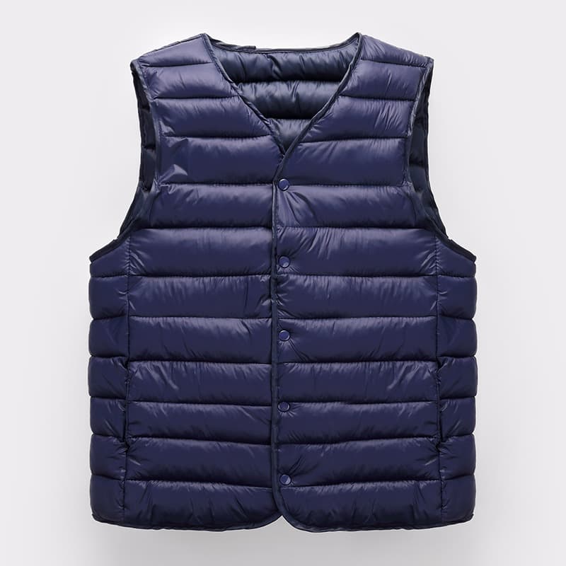 Autumn/Winter New Cotton Vest Men's Warm Waistcoat Lightweight Casual Inner Wear Waistcoat Short Quilted Vest