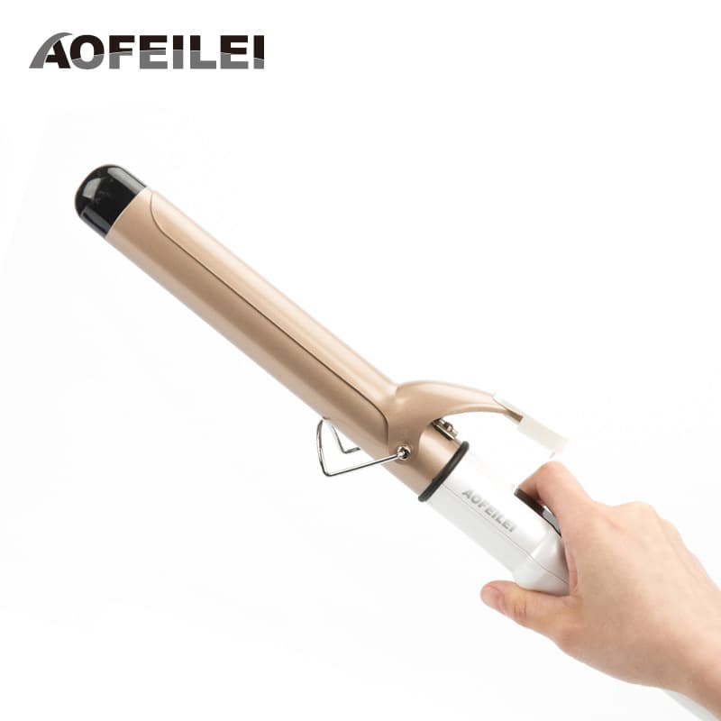 Cross-border Ceramic Curling Iron for Damage-Free Pear Blossom Curls, Large Curl Styler, Dry/Wet Dual-Use Perm Iron