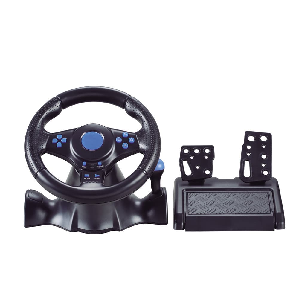 Factory Direct PS2/PS3/PC Racing Vibration Game Steering Wheel with USB Suction Cup Mount for QQ Speed