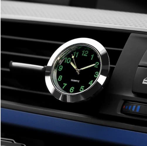 Luminous Car Clock with Logo, Decorative Quartz Watch for Automotive Interior