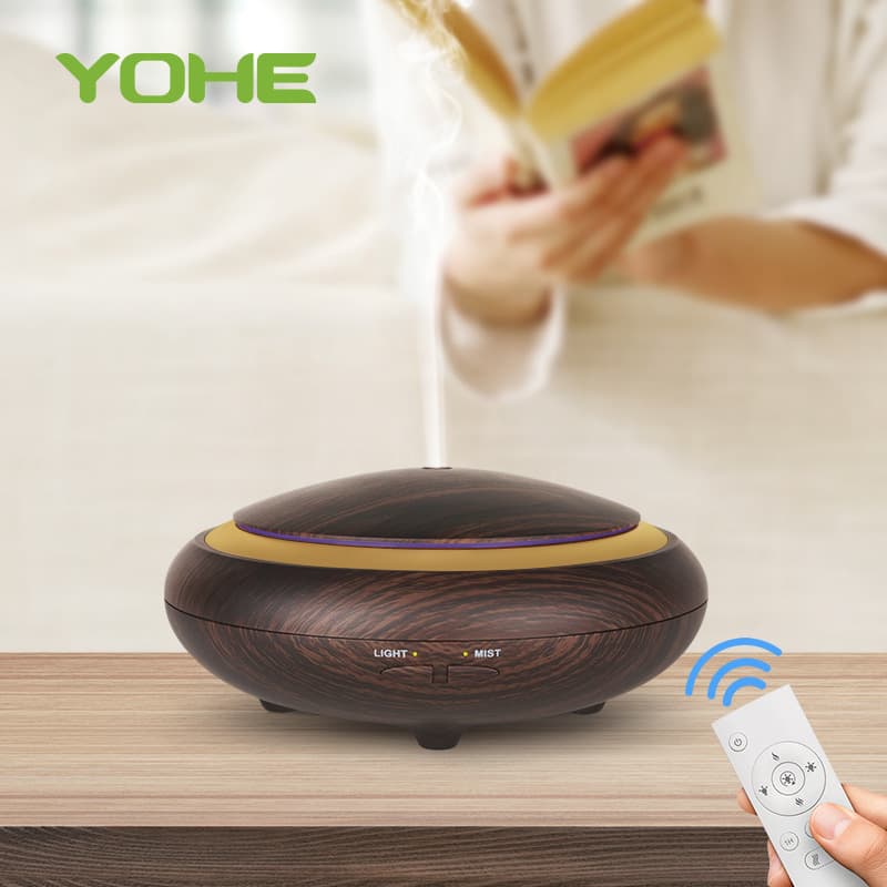 Hotel Home High-End Remote Control Smart Aromatherapy Machine Essential Oil Diffuser Ultrasonic Wood Grain Aromatherapy Humidifier