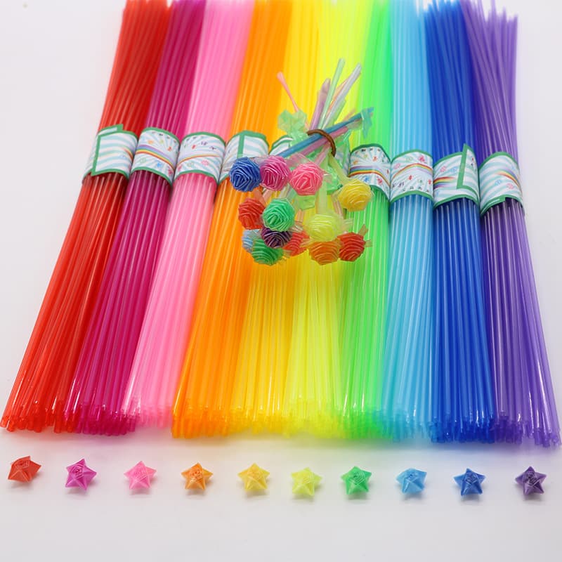 Glow-in-the-Dark Medium-Thick Reinforced Rose Tube, Star Folding Tube, Plastic Tube, Value Pack, DIY Craft